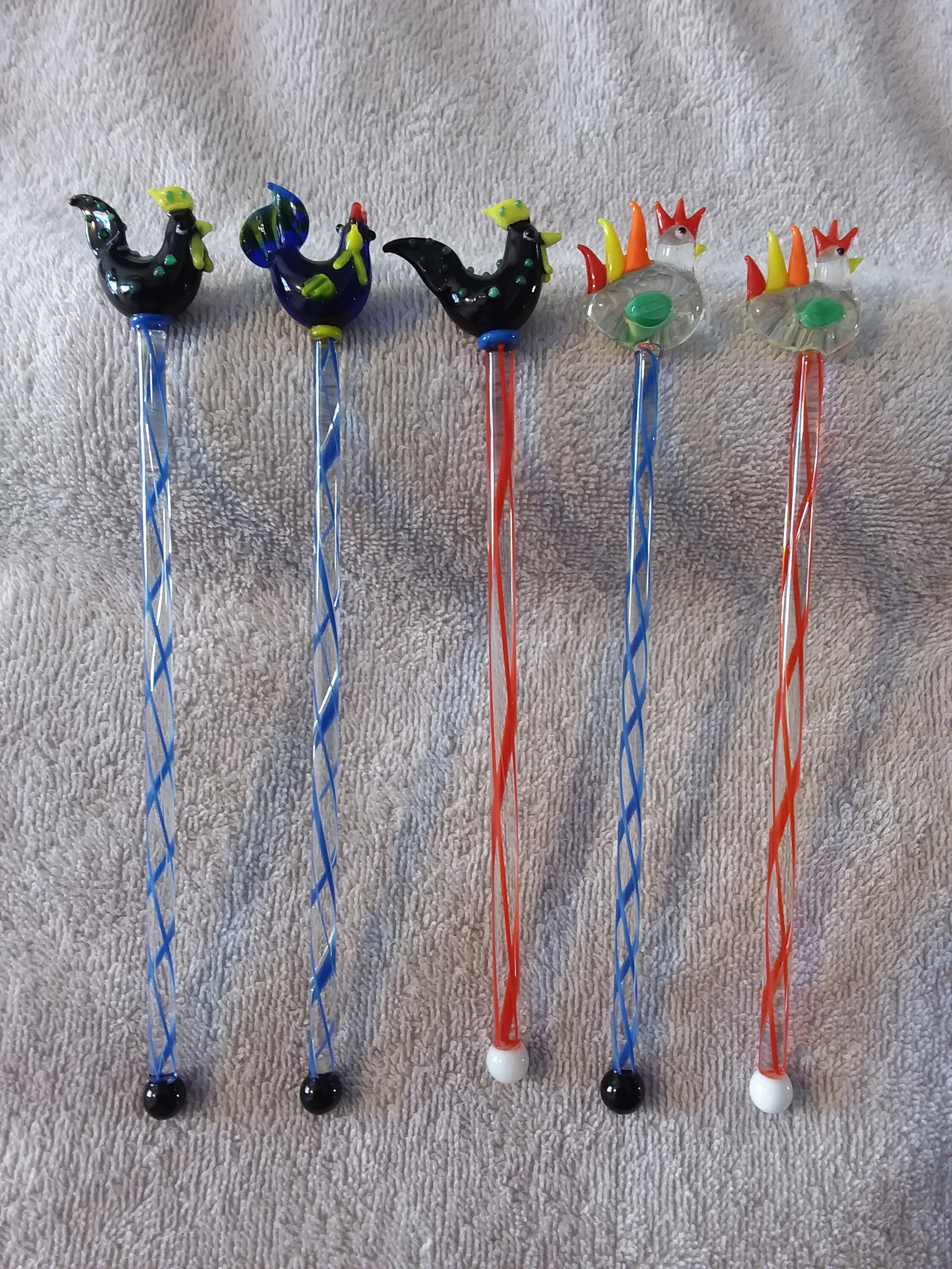 Murano Vintage Glass Stir Sticks - Etsy