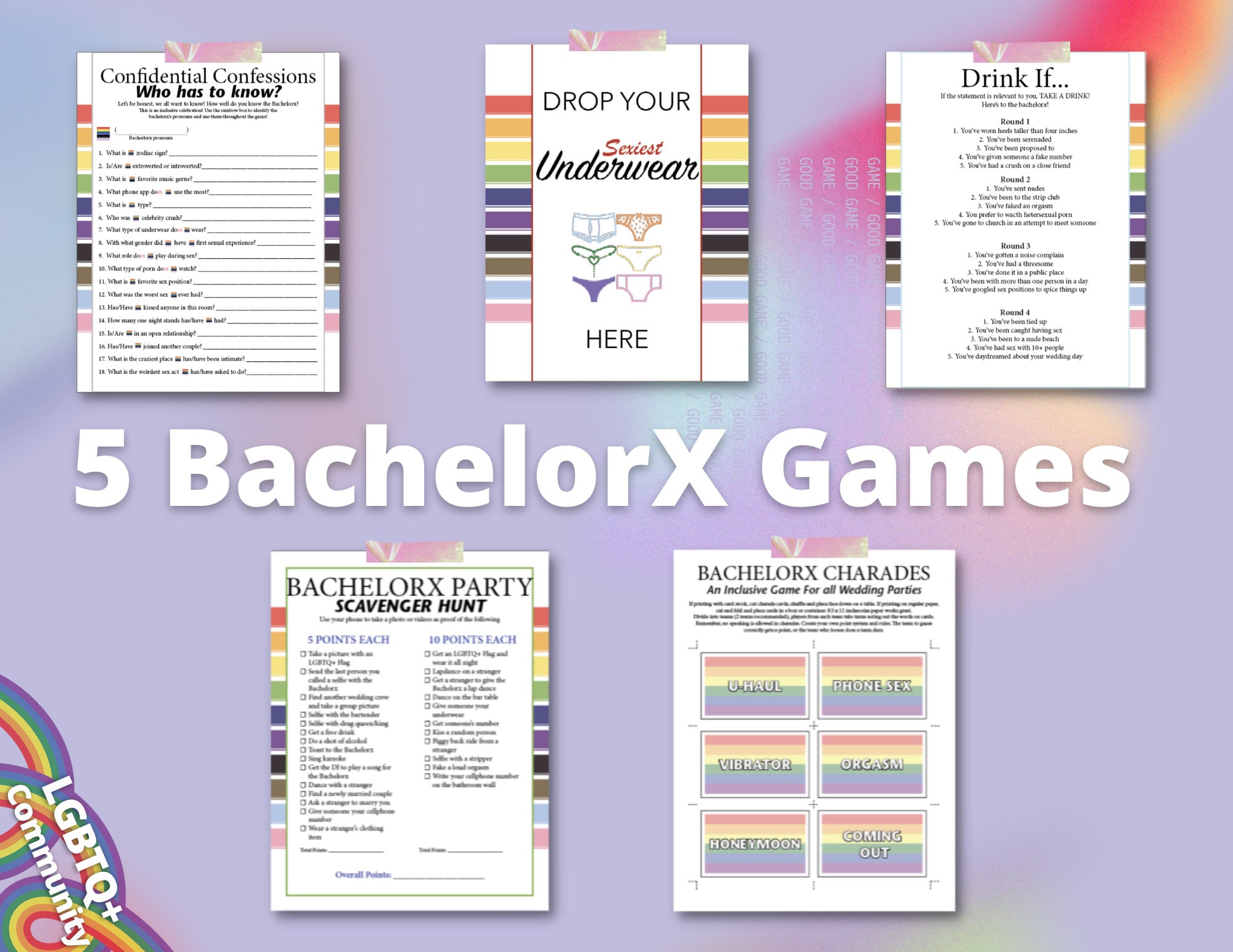 LGBTQ Party Games Bachelorx Bachelorette Bachelor - Etsy Australia