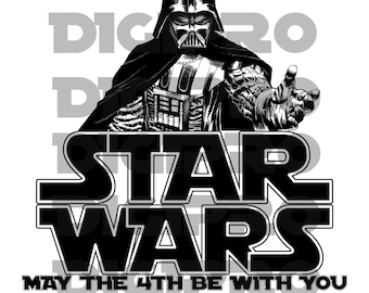 May the Fourth Star Wars SVG and PNG | Star Wars Cut Files for Cricut & Silhouette | Digital Download for T-Shirts and Crafts