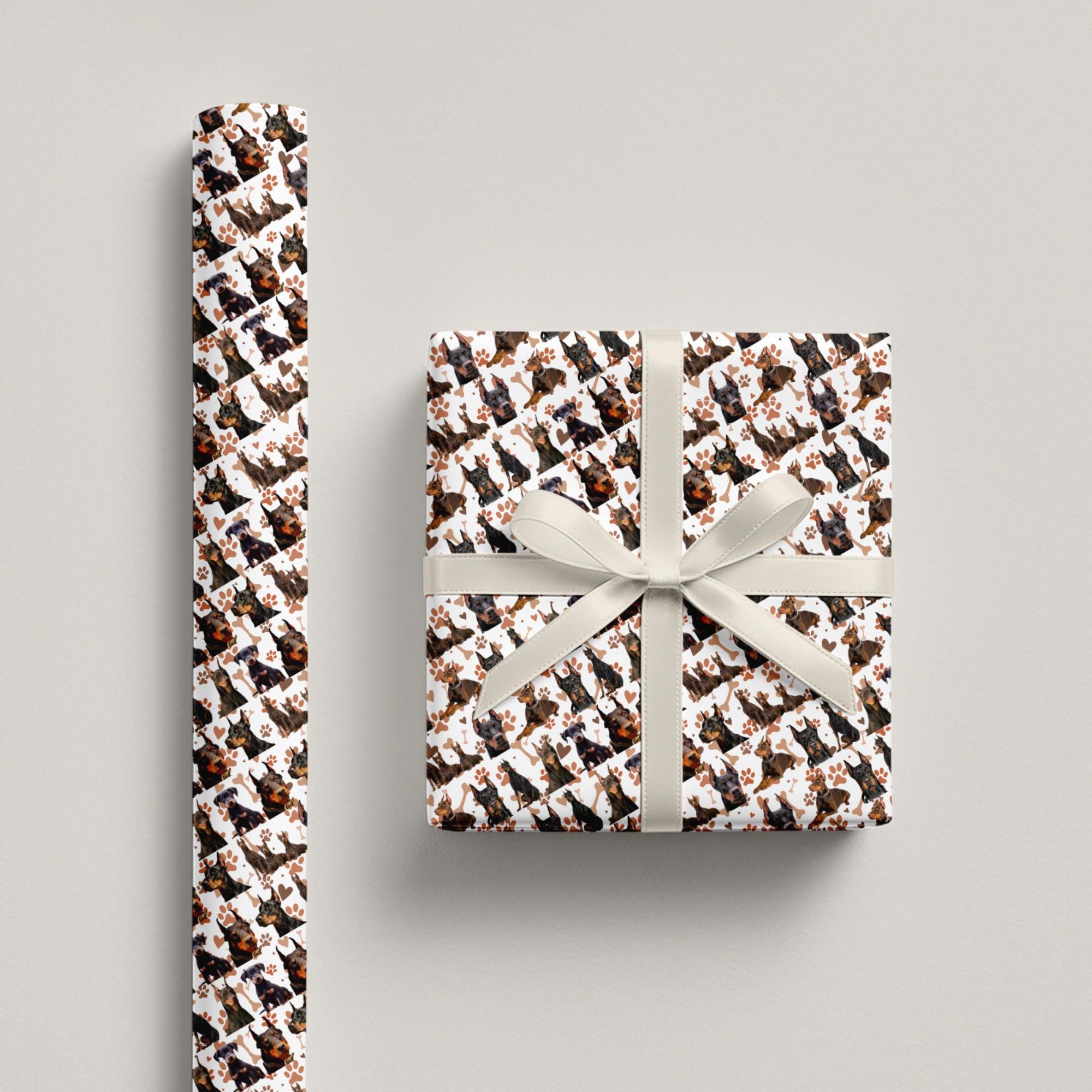 Papel De Regalo Premium Doberman Orgulloso – Envoltura Y Etiquetas DIY Para Amantes De Perros