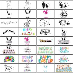 Happy Easter SVG Bundle | Easter SVG | Easter Quotes | Easter Bunny SVG | Easter Egg svg | Easter png | Spring svg | Cut Files for Cricut