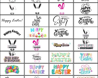 Happy Easter SVG Bundle | Easter SVG | Easter Quotes | Easter Bunny SVG | Easter Egg svg | Easter png | Spring svg | Cut Files for Cricut