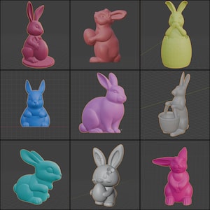 3D STL Park Bundle, 3D Printing Easter Egg, STL File Bunny, Easter 3D Printing files including Easter bunny, and Easter Eggs
