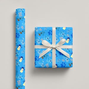 Blues clues wrapping paper | Large 30x72” Sheet | Kids Birthday Gift Wrap | Premium Matte/Satin | Party Gift Packaging