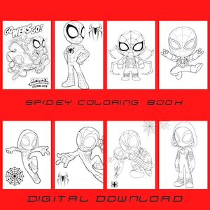 Spidey and His Amazing Friends Activity Set Bundle - Spiderman Coloring Book,  Sp