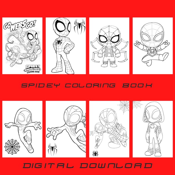 spidey and his amazing friends coloring book for kids