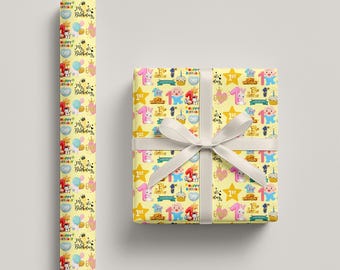 First Birthday Wrapping Papers