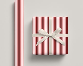 Red Stripe Wrapping Paper