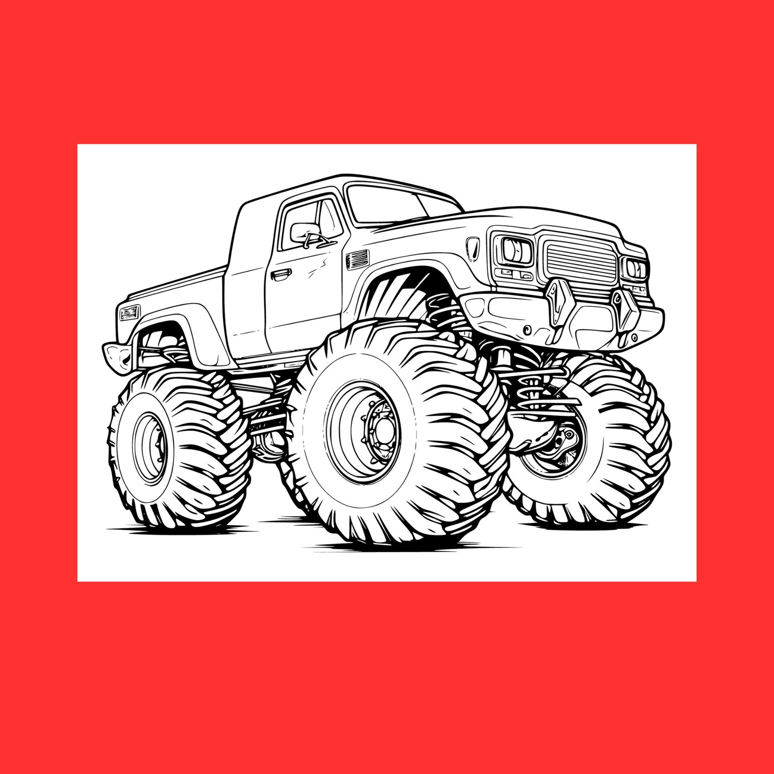 Monster Truck Coloring Pages, Kids Monster Truck Coloring Activity ...