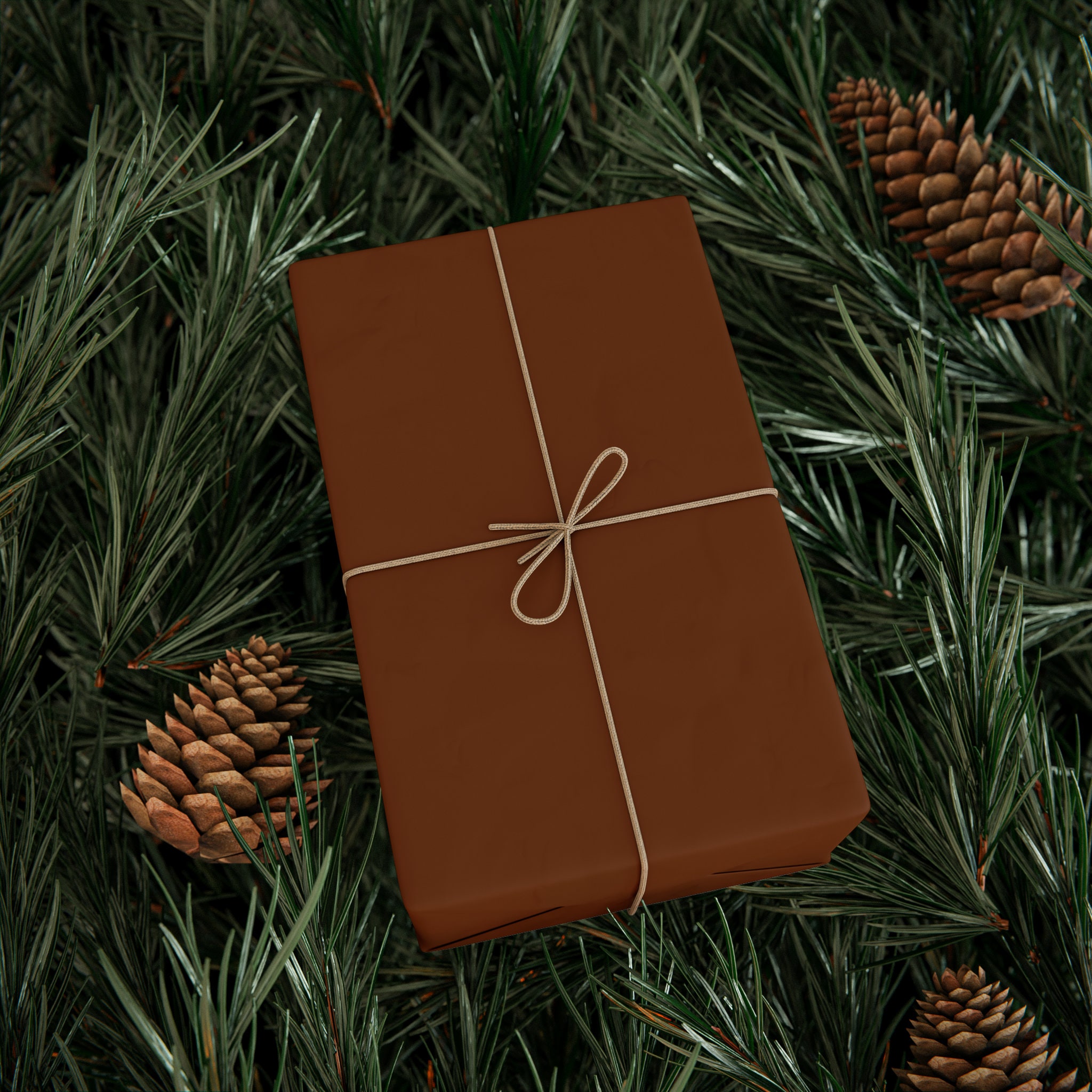 Minimalist Dark Brown Solid Color Christmas Wrapping Paper Sheets | Zazzle