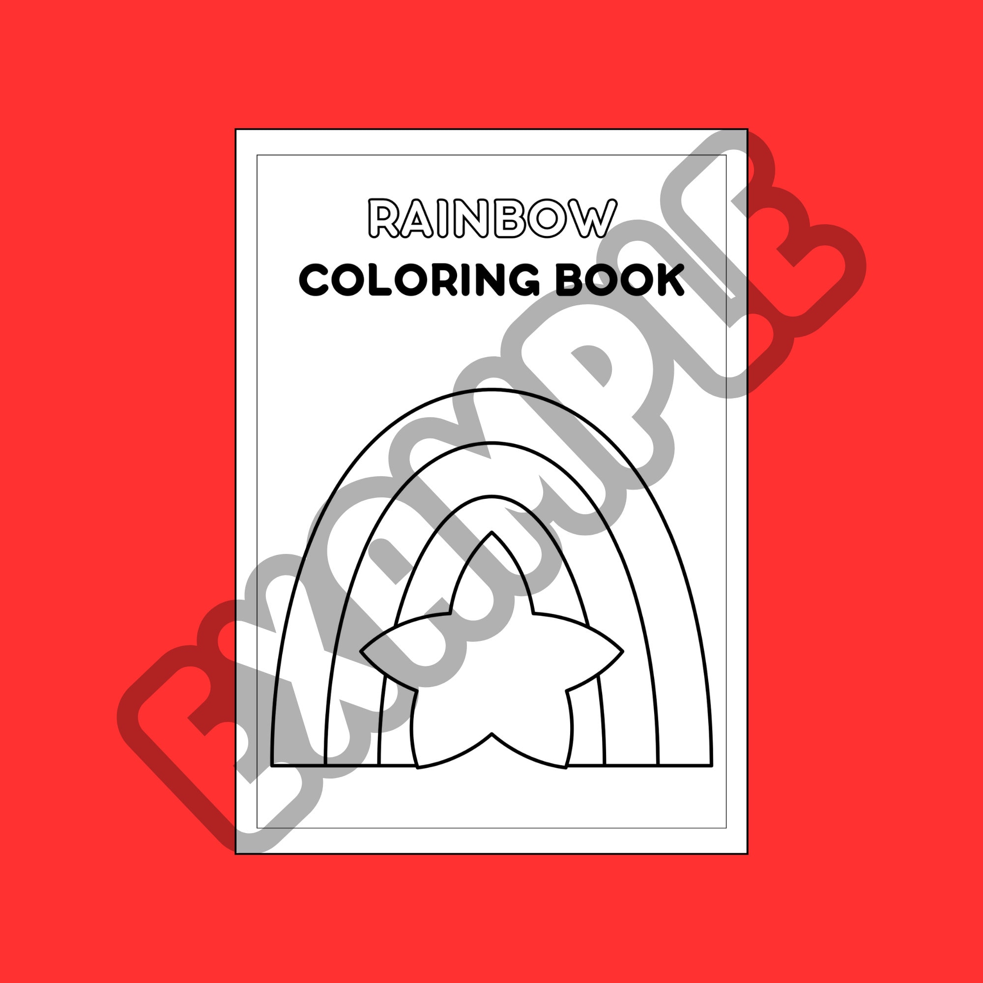 Rainbow Coloring Pages, Kids Coloring Book, Rainbow Coloring Book for Kids, Rainbow Printable ...