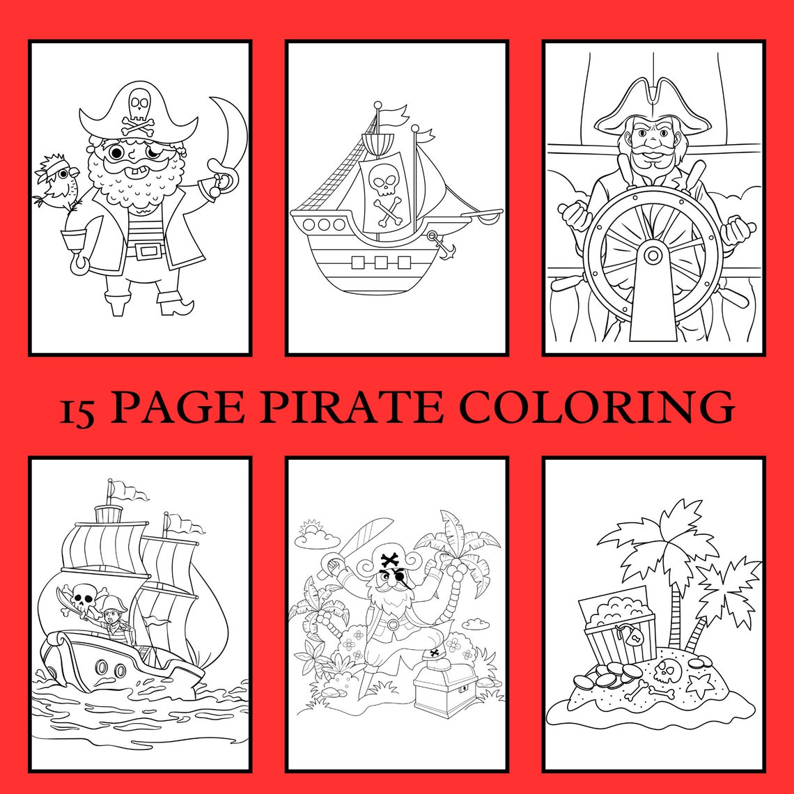 Pirate Coloring Pages, Treasure Coloring Pages, Pirate Coloring