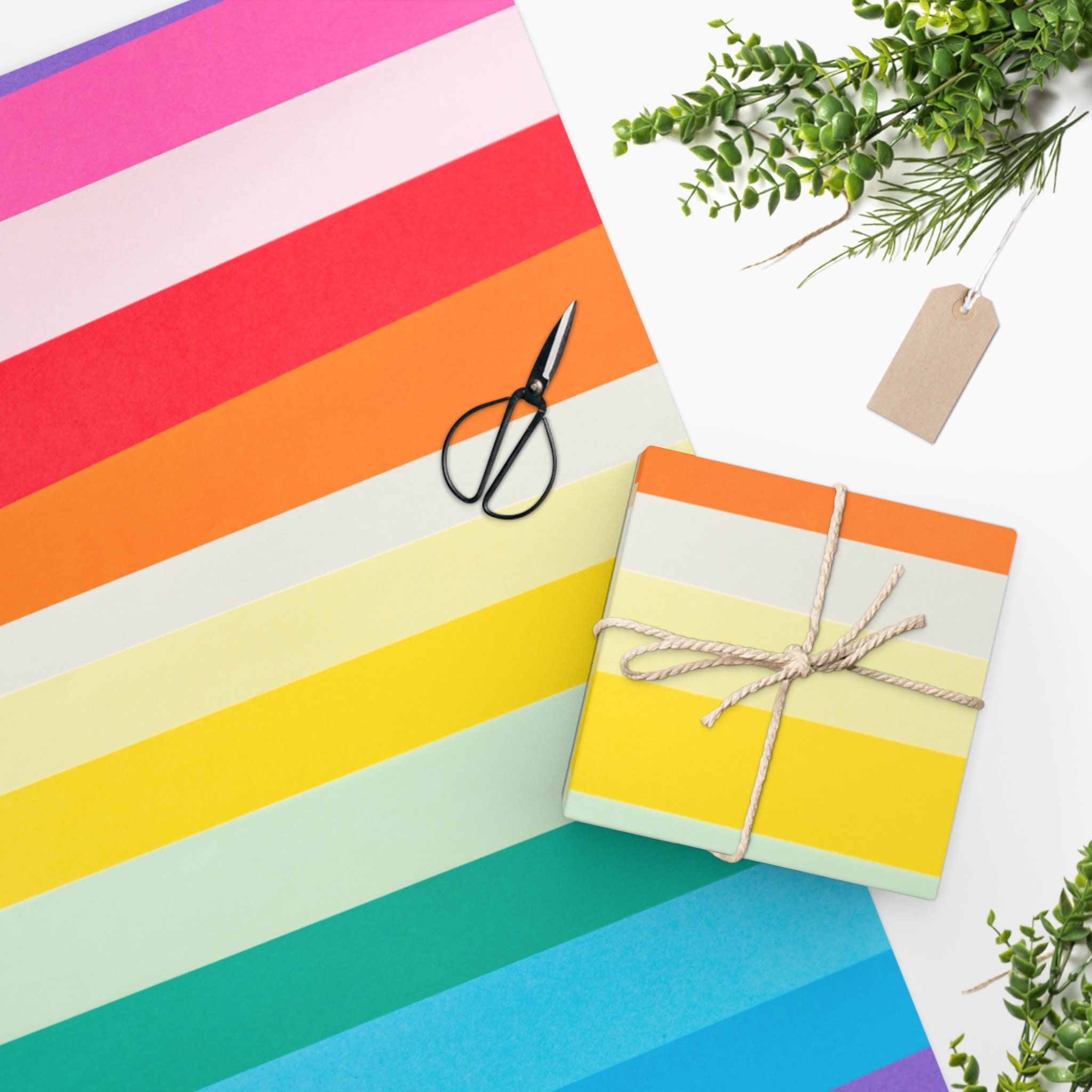 Rainbow Wrapping Paper, Colorful Wrapping Paper, Playful Wrapping Paper ...
