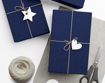 Stunning Blue Gift Wrap for Special Occasions, Blue Christmas and Birthday Wrapping Paper, Navy Wrapping paper, Birthday Wrapping Paper