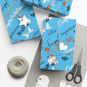 Wedding wrapping paper, elegant wedding wrapping paper for a special occasion, Bridal Wrapping Paper, His and Her Wrapping Paper