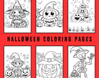 Halloween kleurplaten voor kinderen, Halloween kleurplaten, Perfect Halloween kleurplaten voor kinderen, Spooky Halloween kleurplaten