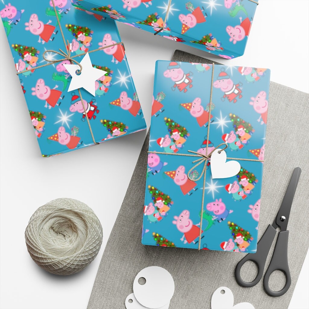 Peppa Pig Wrapping Paper, Gift Wrap Paper 1pc, Peppa Pig Christmas Wrapping  Paper 