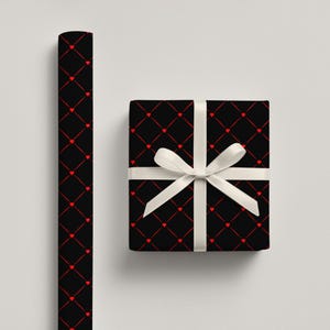 hearts wrapping paper mockup