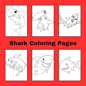 Shark coloring pages, Shark coloring activity for kids, Easy coloring pages for kids, school activity, holiday coloring activity for kids