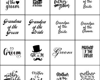 Whimsical Wedding SVG Bundle: Bride, Groom, Signs (50 Digital Files)