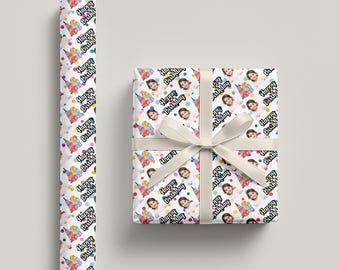 Personalisiertes Geburtstags-Geschenkpapier: Personalisierte Foto-Collage