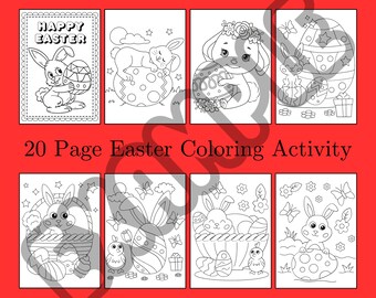 Easter Coloring Pages for Kids | Easter Coloring Book | Easter Coloring Activity | Fun & Educational Printable Coloring | Digital Download