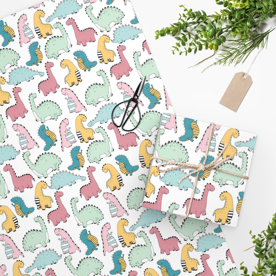 Dinosaur Wrapping Paper Roll, Dinosaurthemed Wrapping Paper, Jurassic