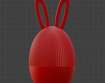Happy Easter Egg 3D STL Files | Easter Rabbit Egg 3D STL Egg File | Rabbit 3D STL for 3D Printing