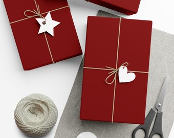 Dark Red Wrapping Paper roll, Plain red wrapping paper