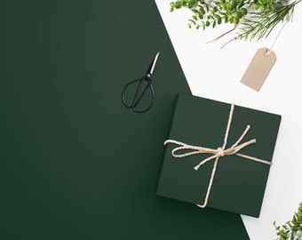 Dark Green Wrapping Paper, Gift Wrapping Paper,eco Friendly Kraft  Paper,100% Recycled & Recyclable, Luxury Birthday 