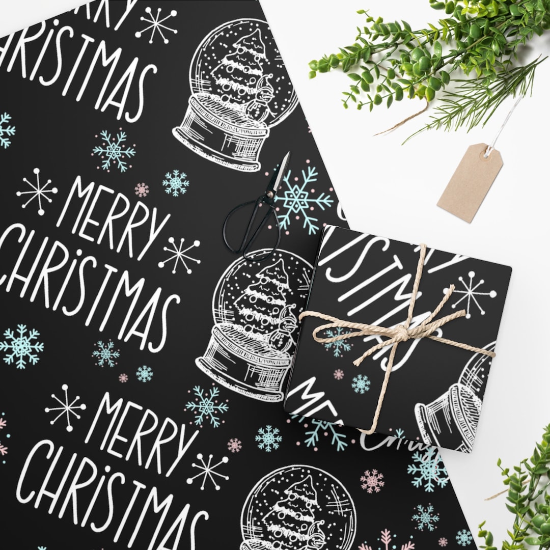 black-christmas-wrapping-paper-dark-christmas-wrapping-paper-etsy