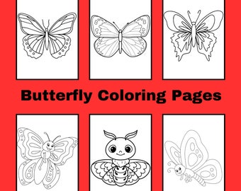Butterfly Coloring Pages: 15 Intricate Designs (Digital Download)