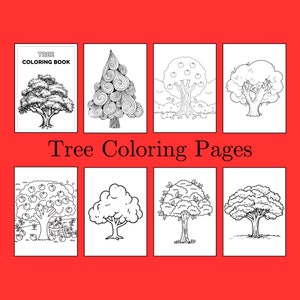 Tree coloring pages, kids coloring pages activity, tree printables for coloring, arbor day coloring pages, world environment day coloring