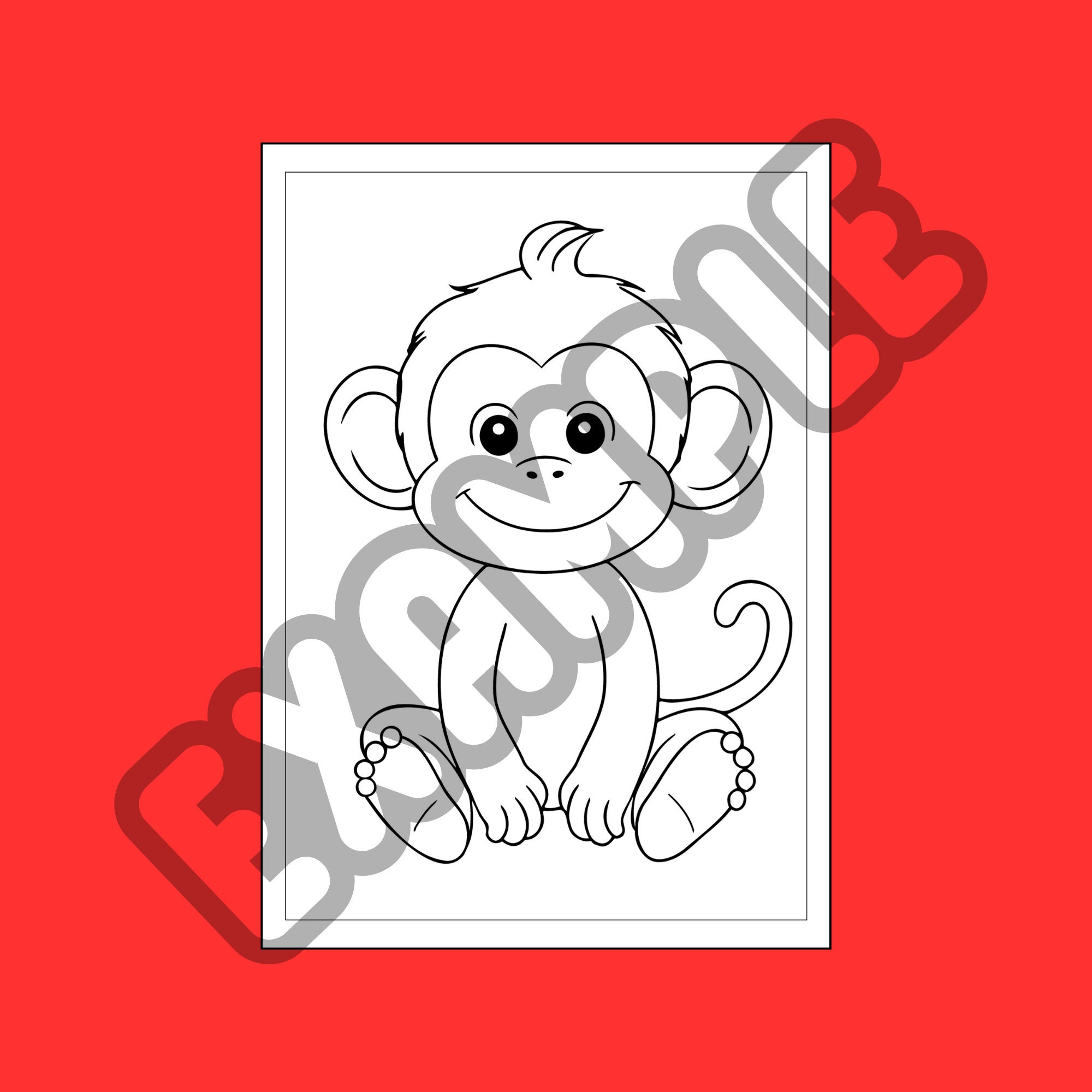 Monkey Coloring Pages, Homeschool Coloring Pages, Preschool Coloring Pages, Monkey Coloring Book ...