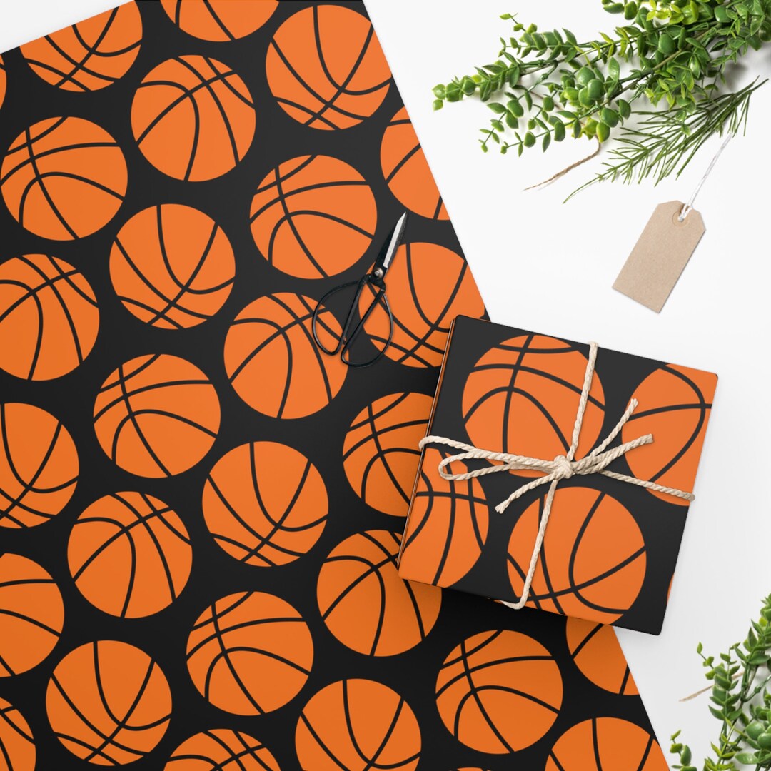 Basketball Gift Wrap Slam Dunk Your Presents, Basketball Party Gift