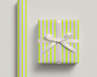 Lilac Striped Wrapping Paper