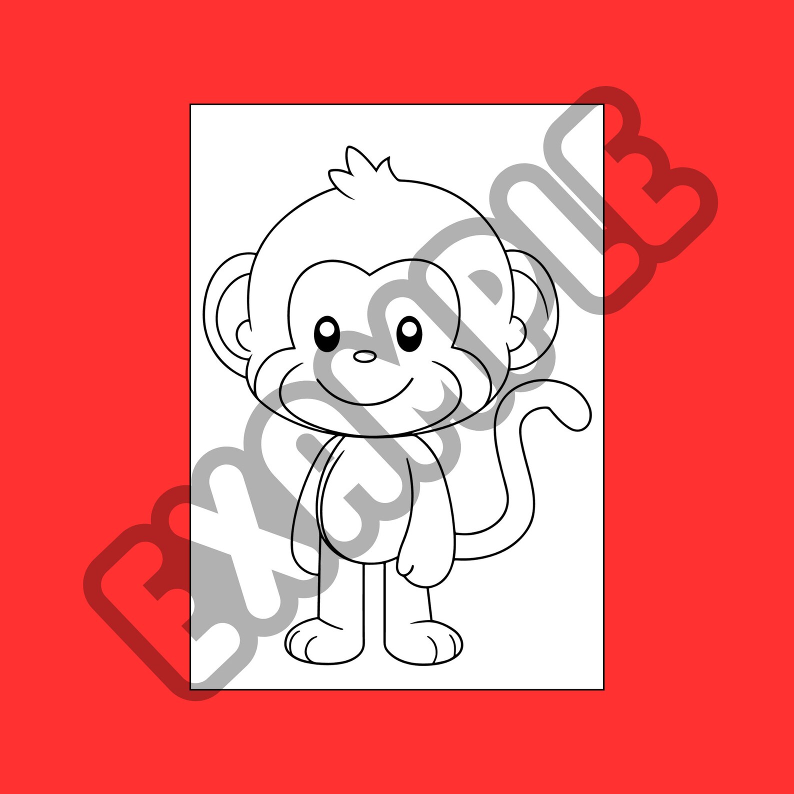 Monkey Coloring Pages, Homeschool Coloring Pages, Preschool Coloring Pages, Monkey Coloring Book ...