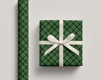 Green Plaid Wrapping Paper