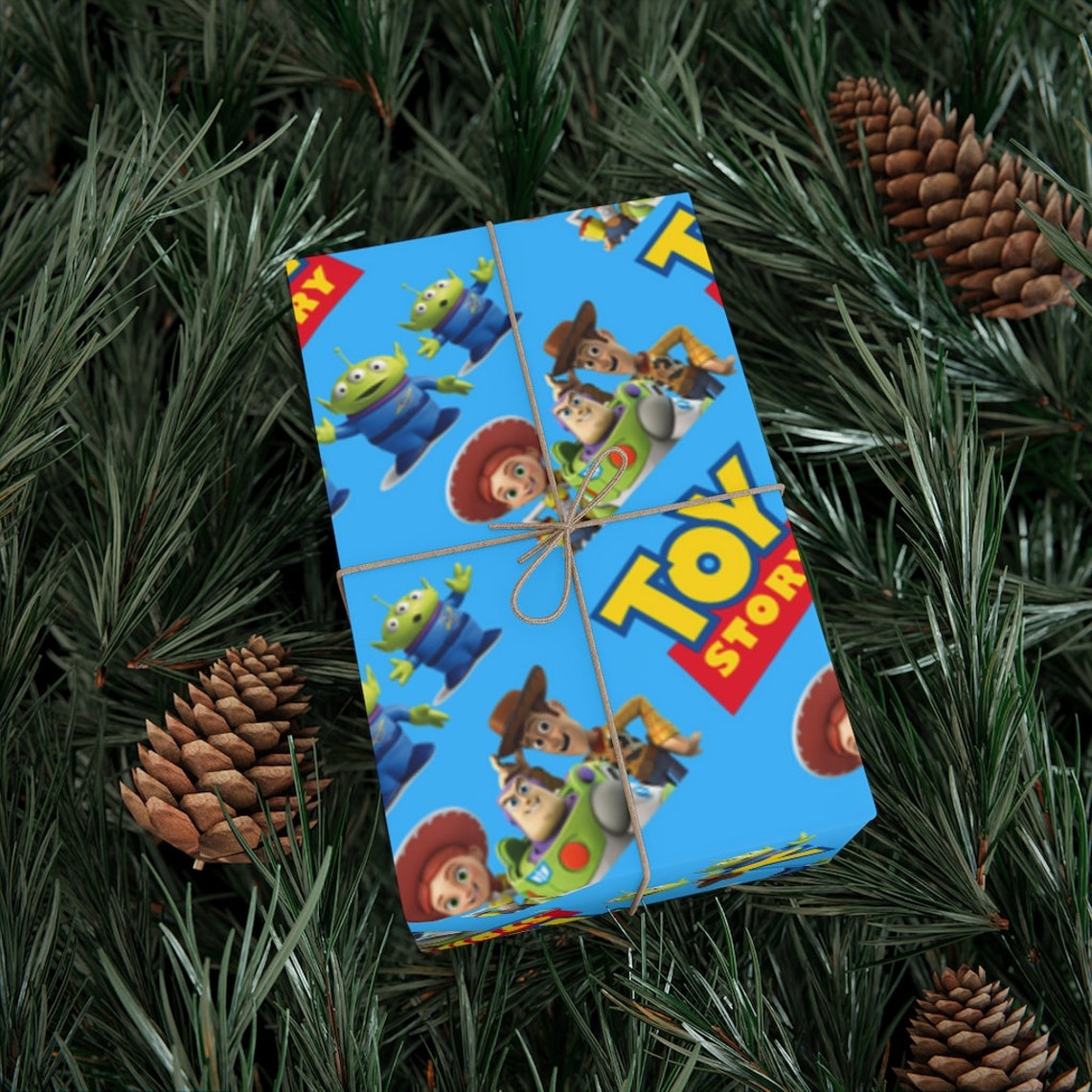 Toy Story Gift Wrap Paper 1pc Blue Etsy
