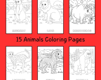 Animal coloring pages, Zoo coloring pages, Kids Safari animals coloring activity, Jungle coloring page, Kids coloring, home school printable