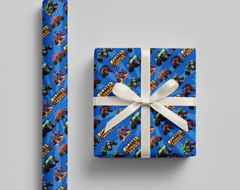 Monster Truck Wrapping Paper: Rev Up Your Gifts, Monster Truck Themed Wrapping Paper, Monster Truck Wrapping Paper for Birthdays