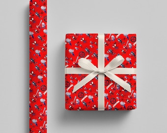Spiderman wrapping paper, Spidey and his amazing friends wrapping paper, Spidey Gift Wrap Paper
