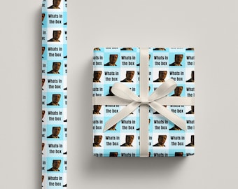 Whats in the box meme wrapping paper | 6ft 30x72inch