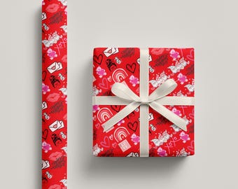 Valentines day wrapping paper
