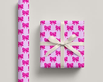 Pink Bow Wrapping Paper