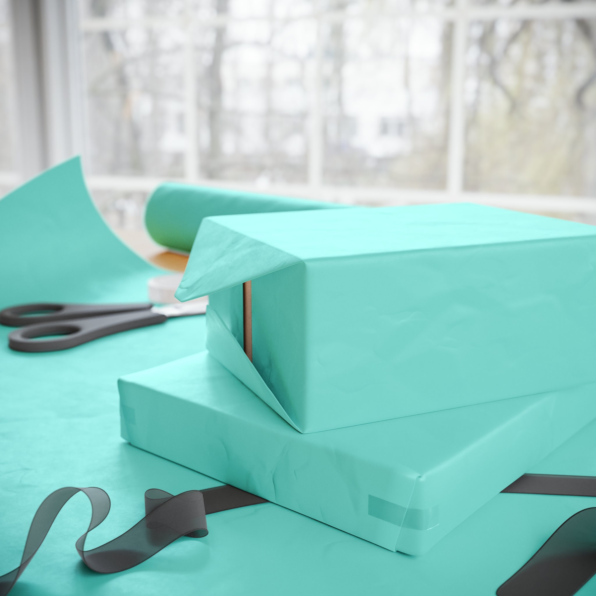 Tiffany Blue Wrapping Paper, Elegance in Tiffany Blue Premium Wrapping