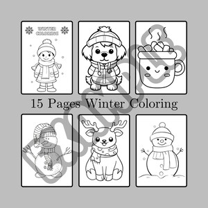 Winter coloring for kids, Coloring activity for Kids, School Winter Coloring Activity, Preschool coloring activity for winter, Coloring page