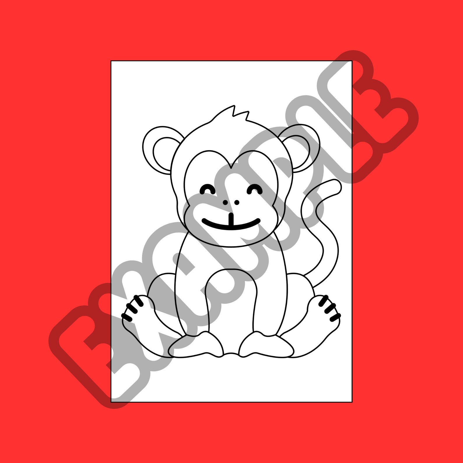 Monkey Coloring Pages, Homeschool Coloring Pages, Preschool Coloring Pages, Monkey Coloring Book ...