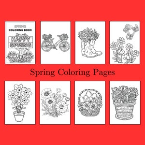 Spring coloring pages
