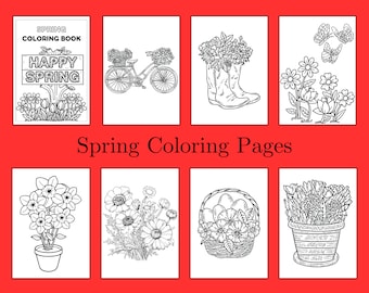 Spring coloring pages